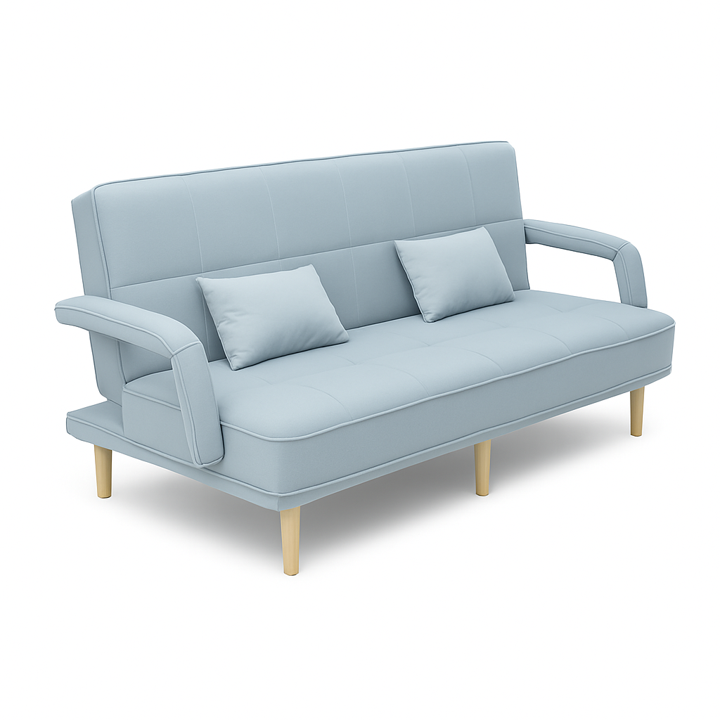 LANDTECH Dual-Use Folding Sofa Bed LT-7 – Multi-Functional Fabric Sofa for Home & Apartment | Three-Person Capacity