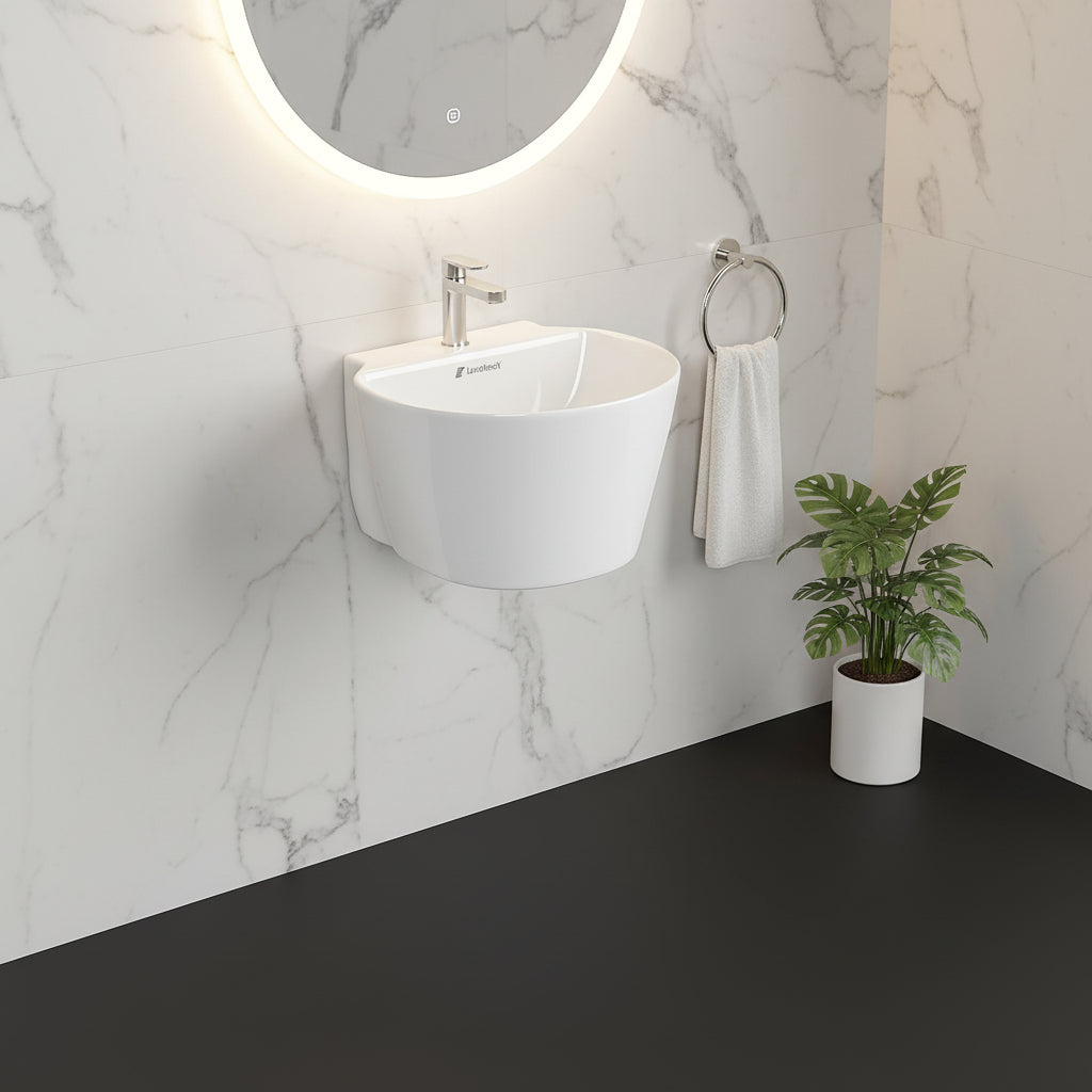 Landtech Celestial LT-112 Wall-Hung One-Piece Basin | 380×360×270 mm