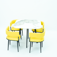 DINING TABLE (LT-11), TABLE TOP, YELLOW CHAIR & CHAIR LEG