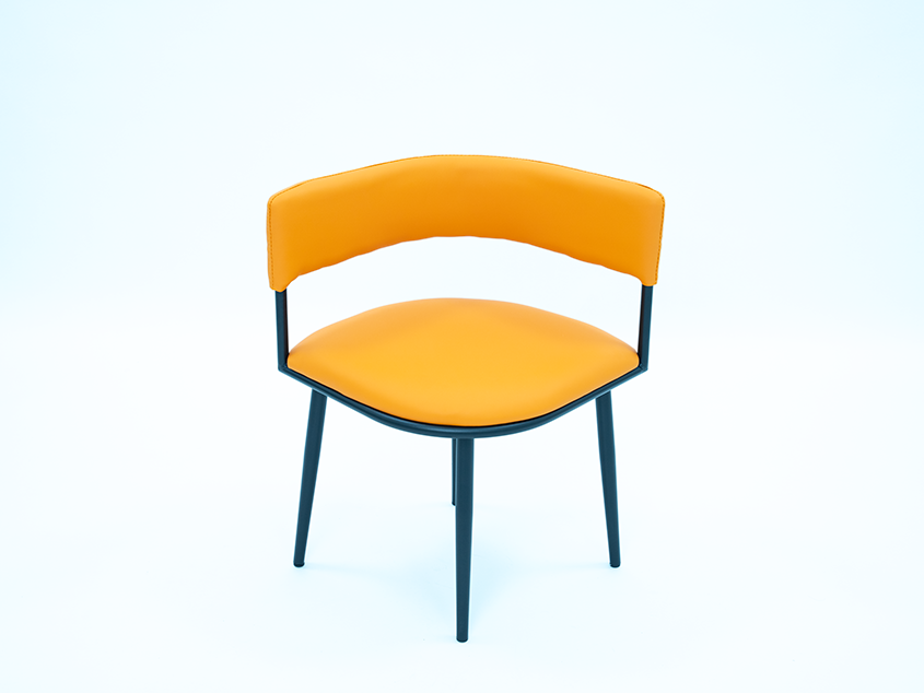 DINING TABLE (LT-10) TABLE TOP, ORANGE CHAIR & CHAIR LEG