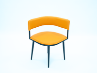 DINING TABLE (LT-10) TABLE TOP, ORANGE CHAIR & CHAIR LEG