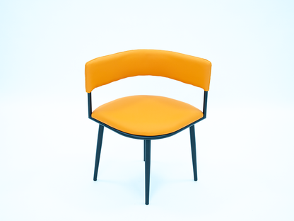 DINING TABLE (LT-10) TABLE TOP, ORANGE CHAIR & CHAIR LEG