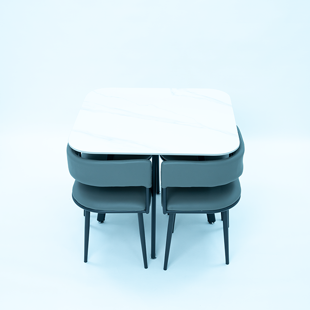 DINING TABLE (LT-9) TABLE TOP, GREY CHAIR & CHAIR LEG