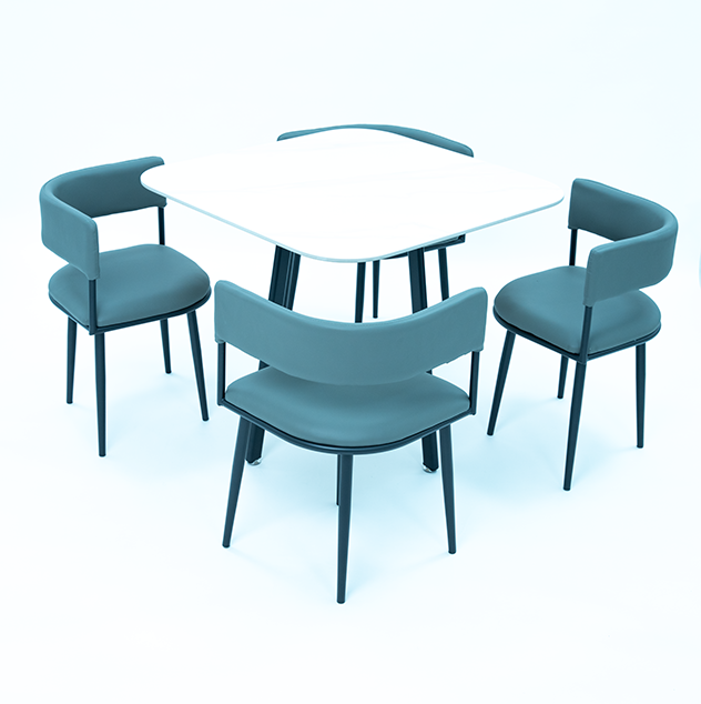 DINING TABLE (LT-9) TABLE TOP, GREY CHAIR & CHAIR LEG