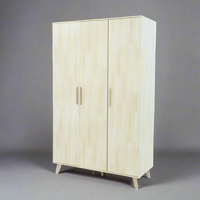 Landtech LT-21 Modern Three-Door Wardrobe with Storage & Replacement Parts | Dark Walnut Finish | Light Oak Finish