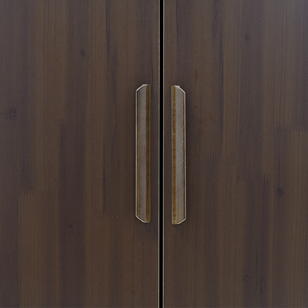 Landtech LT-20 - Modern Two-Door Wardrobe | Walnut Finish Wooden Closet