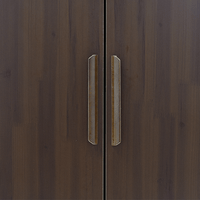 Landtech LT-20 - Modern Two-Door Wardrobe | Walnut Finish Wooden Closet