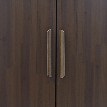 Landtech LT-20 - Modern Two-Door Wardrobe | Walnut Finish Wooden Closet