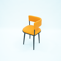 DINING TABLE (LT-10) TABLE TOP, ORANGE CHAIR & CHAIR LEG