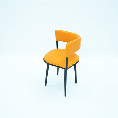 DINING TABLE (LT-10) TABLE TOP, ORANGE CHAIR & CHAIR LEG