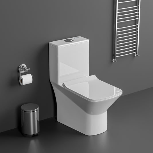 Landtech Falcon Crest LT-116 One-Piece Siphonic Dual Flush Toilet (WC) | Soft-Close Seat | S-Trap 225mm Floor Outlet