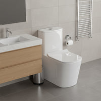 Landtech Noir & Blanc LT-114 One-Piece Siphonic Dual Flush Toilet (WC) | Soft-Close Seat | S-Trap 220mm Floor Outlet | White