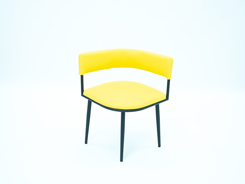 DINING TABLE (LT-11), TABLE TOP, YELLOW CHAIR & CHAIR LEG