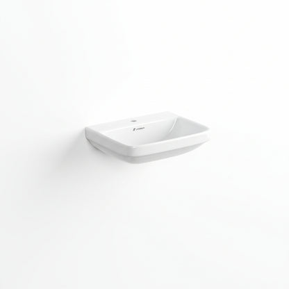 LandTech Infinia LT-117 Wash Basin Without Pedestal | 455×370×820mm | Wall-Mounted Ceramic Basin | White