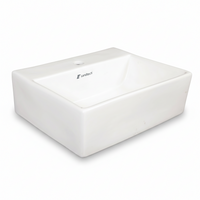 Landtech Roya Elite LT-106 Table Top Wash Basin | Countertop Ceramic Basin | White