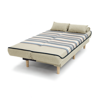 LANDTECH Dual-Use Folding Sofa Bed – Multi-Functional Fabric Couch for Living Room & Apartment | Three-Person Capacity | Model LT-4A