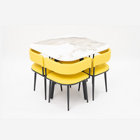 DINING TABLE (LT-11), TABLE TOP, YELLOW CHAIR & CHAIR LEG