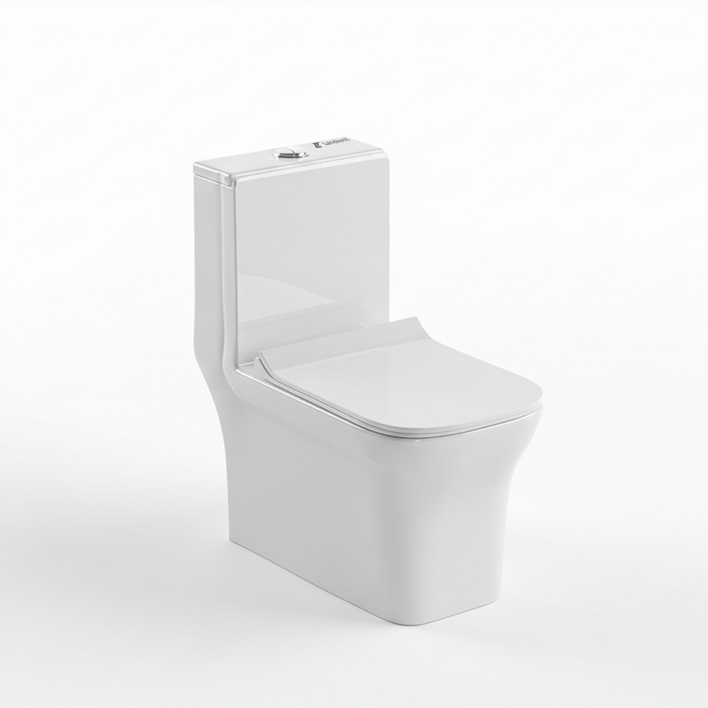 Landtech Phantom LT-101 One-Piece Dual Flush Toilet (WC) | Soft-Close Seat | P-Trap Wall Outlet