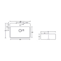 Landtech Roya Elite LT-106 Table Top Wash Basin | Countertop Ceramic Basin | White